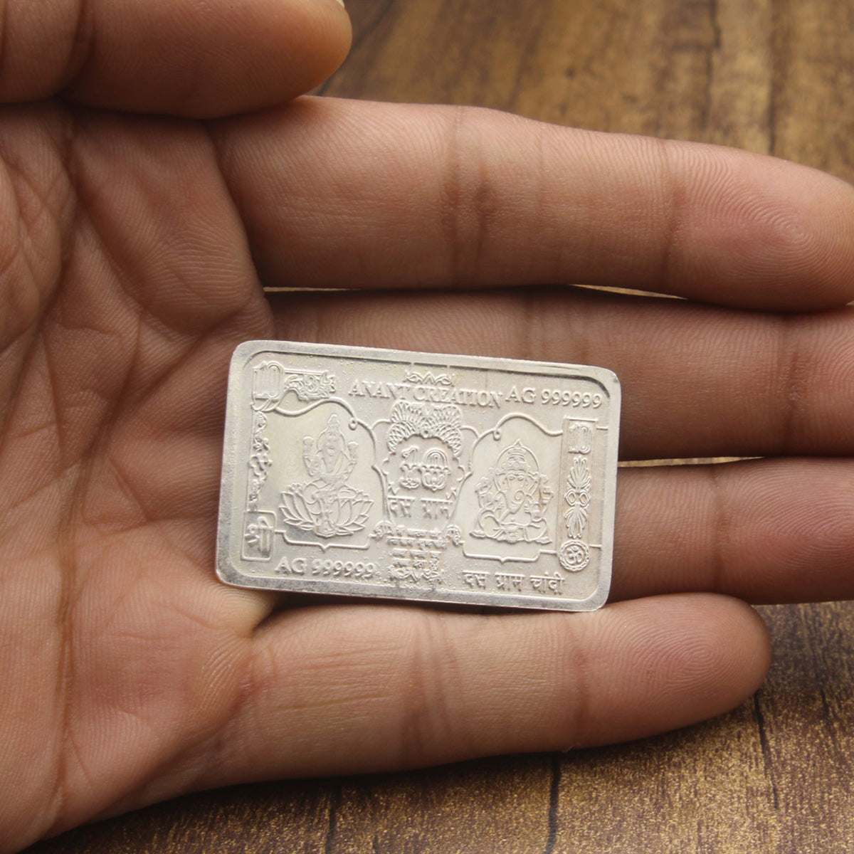 999 Silver Laxmi Ganesha Bar Coin For Diwali And Dhanteras