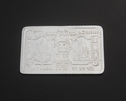 999 Silver Laxmi Ganesha Bar Coin For Diwali And Dhanteras