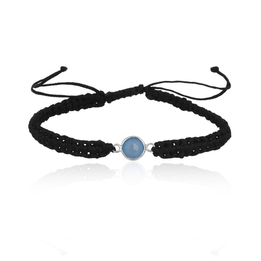 Semi Precious Chalcedony Birth Stone Bracelet