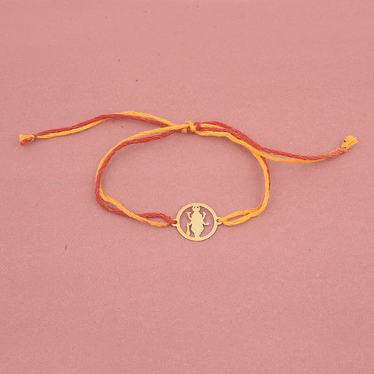 925 Sterling Silver Laser cut Maa Durga Rakhi For Brother