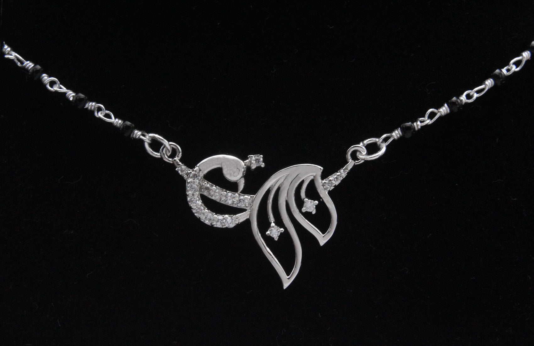 925 Sterling Silver Pecock Mangalsutra For Women