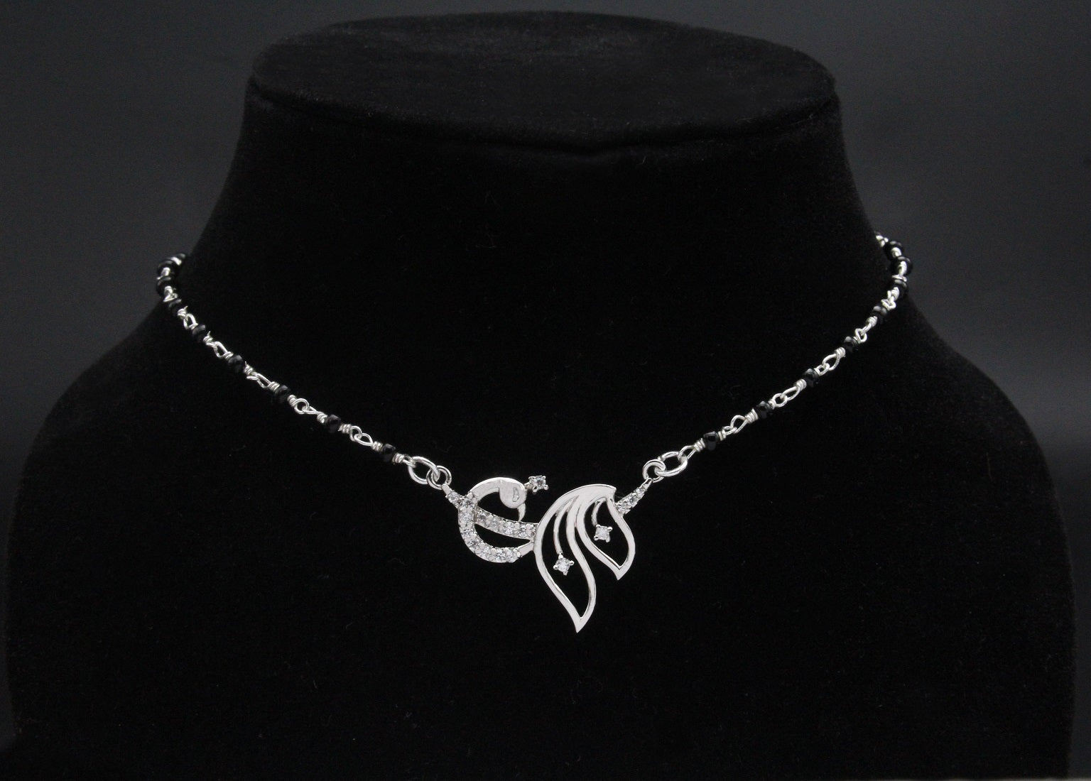 925 Sterling Silver Pecock Mangalsutra For Women