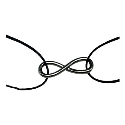 Infinity Sign In Black Thread Anklet