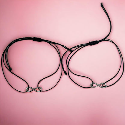 Infinity Sign In Black Thread Anklet