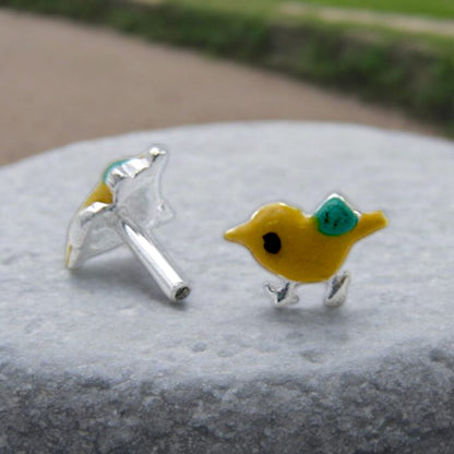 Enamel Bird Shape Earring For Kids Girls