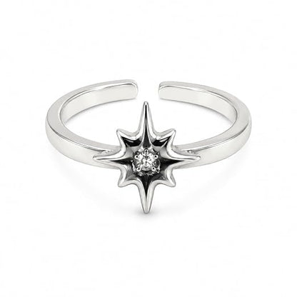 SIlver plated Celestial Star Adjustable Ring for Women & Girls