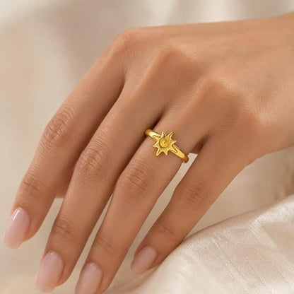 Celestial Star Adjustable Ring for Women & Girls