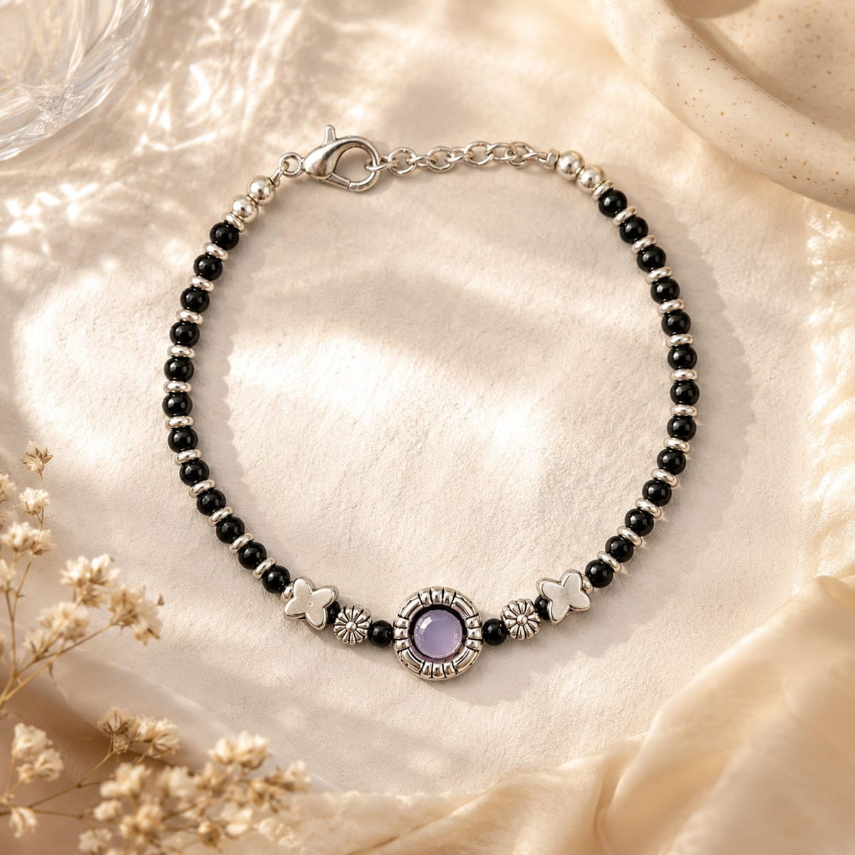 Pink Beaded Nazaria Bracelet