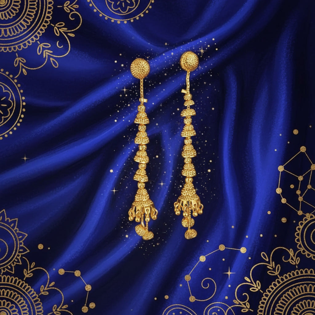 Gold Plated Traditional Long Jhumka