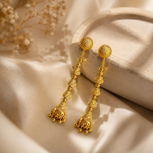 Gold Plated Traditional Long Jhumka