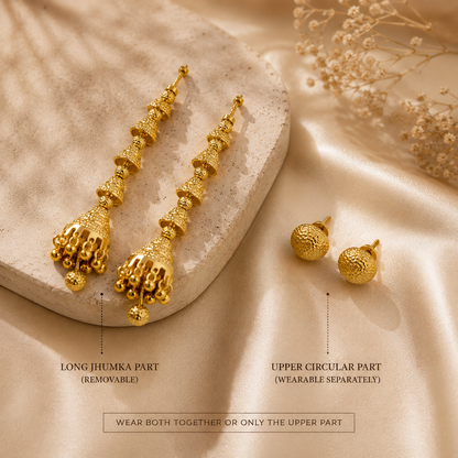 Gold Plated Traditional Long Jhumka