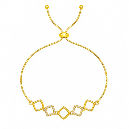 Gold Plated Square Link Bracelet
