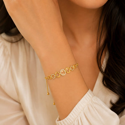 Gold Plated Oval Link Bracelet