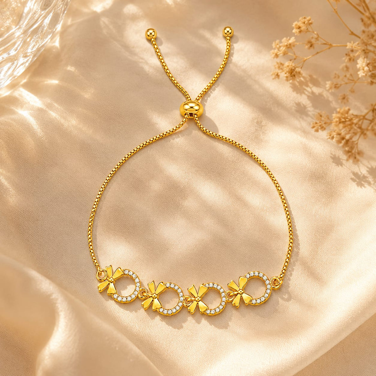 Gold Plated Circle Link Bracelet