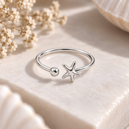 Silver Plated Baby Star Design Ring