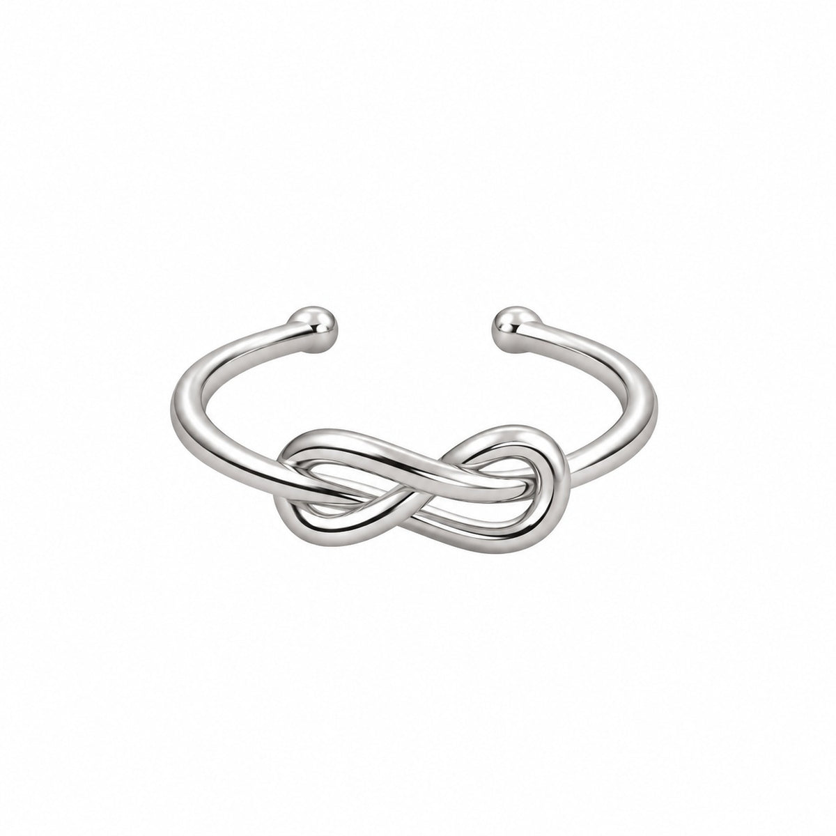 Silver Plated Baby Infinity Knot  Design Ring