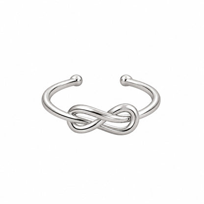Silver Plated Baby Infinity Knot  Design Ring