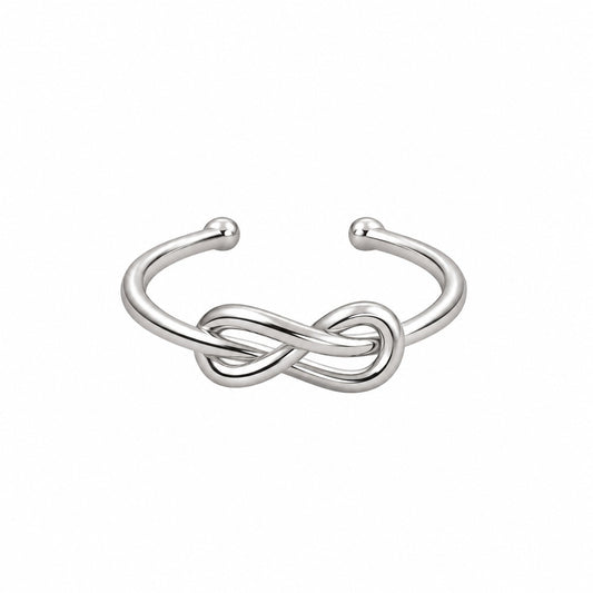 Silver Plated Baby Infinity Knot  Design Ring
