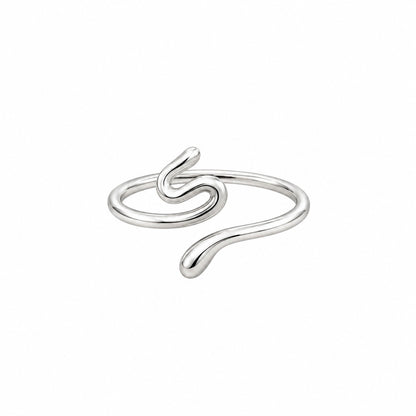Silver Plated Baby Snake Design Ring