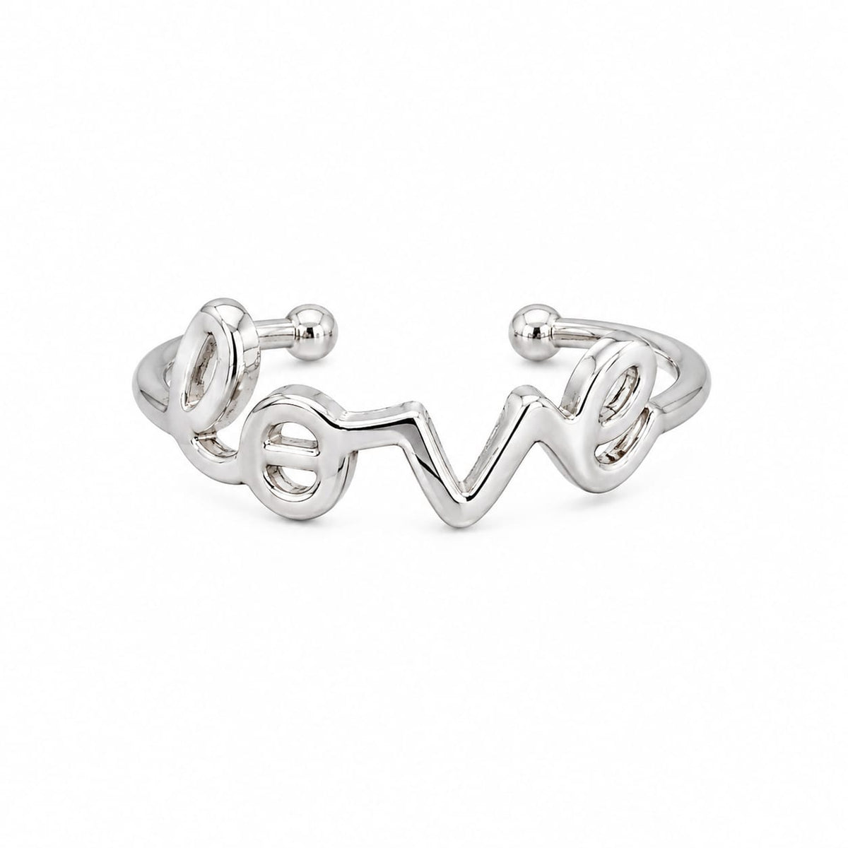 Silver Plated Baby Love Design Ring