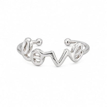 Silver Plated Baby Love Design Ring