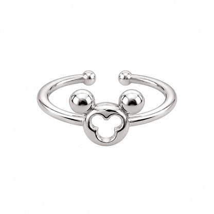 Silver Plated Baby Mouse Design Ring