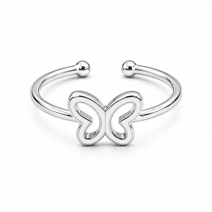 Silver Plated Baby Butterfly Design Ring