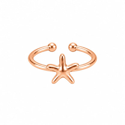 Rose Gold Plated Star Adjustable Ring