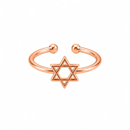 Rose Gold Plated Honeycomb Adjustable Ring