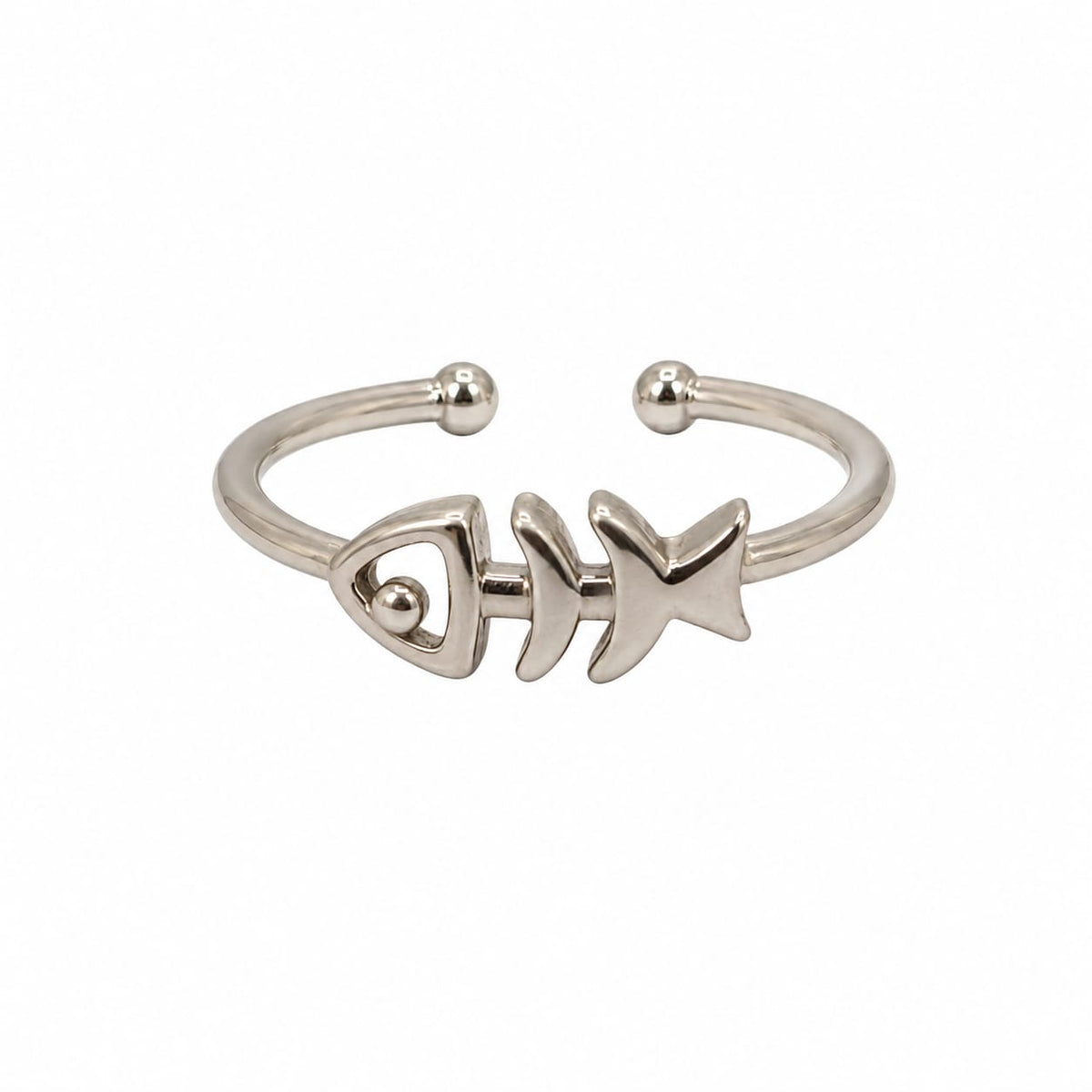 Silver Plated Baby Fish Design Ring