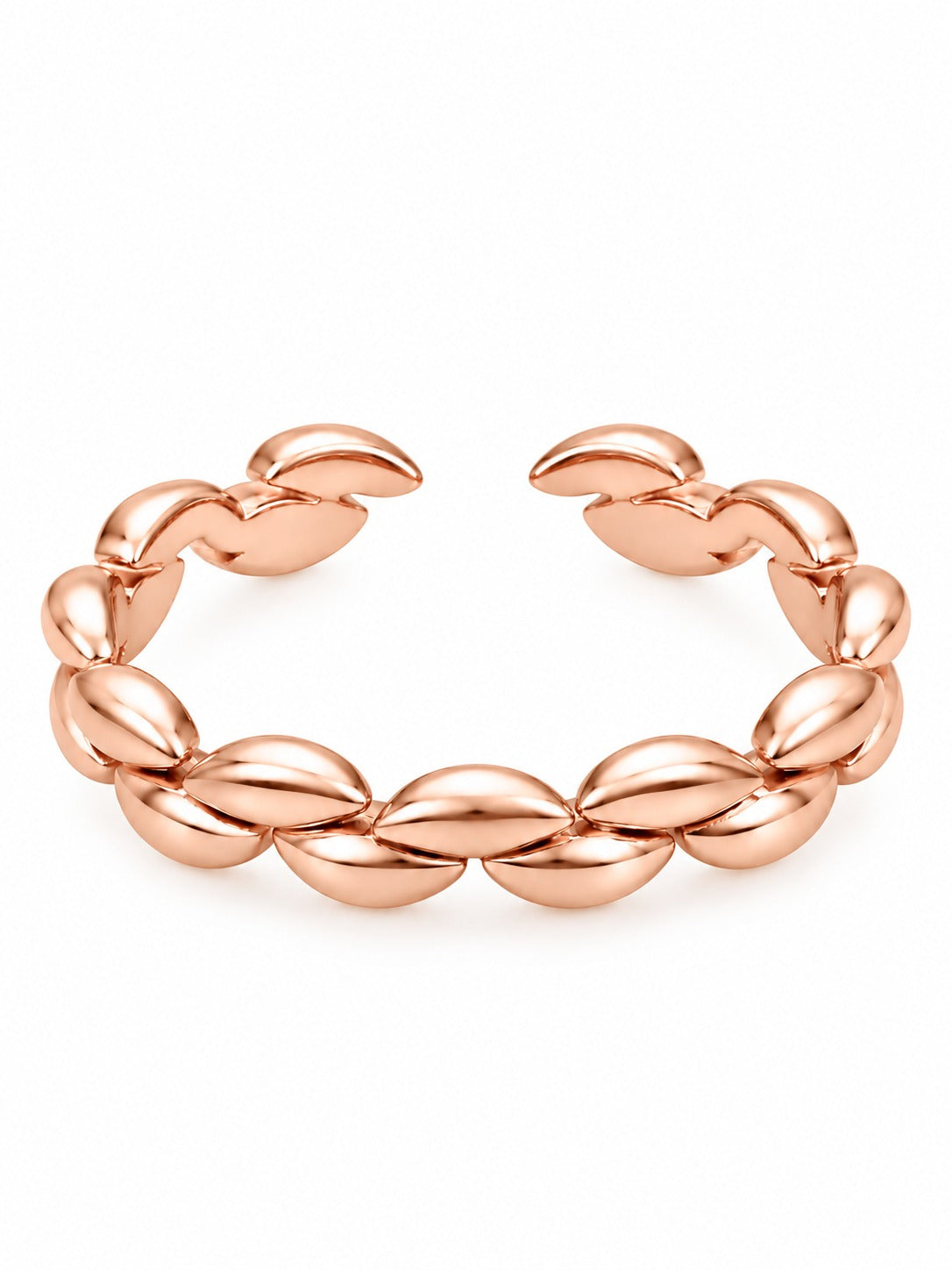Rose Gold Plated Leaf adjustable Ring