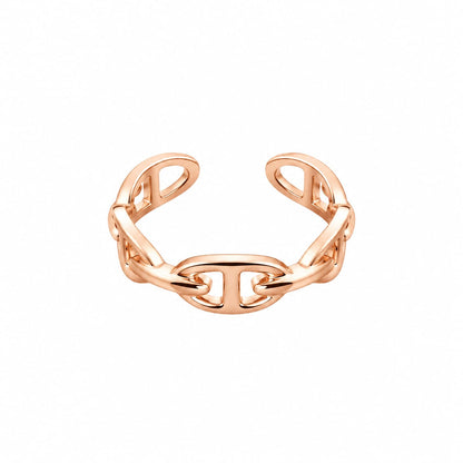 Rose Gold Chain Shape Ring
