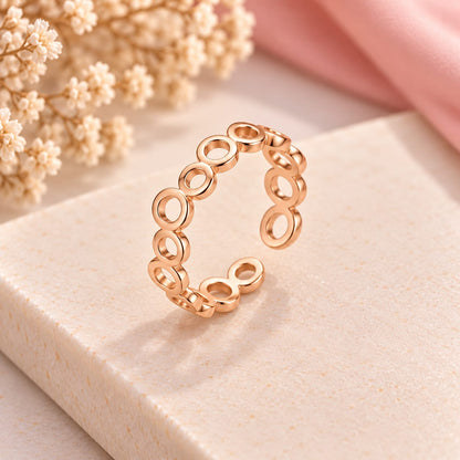 Rose Gold Plated Bubble Ring