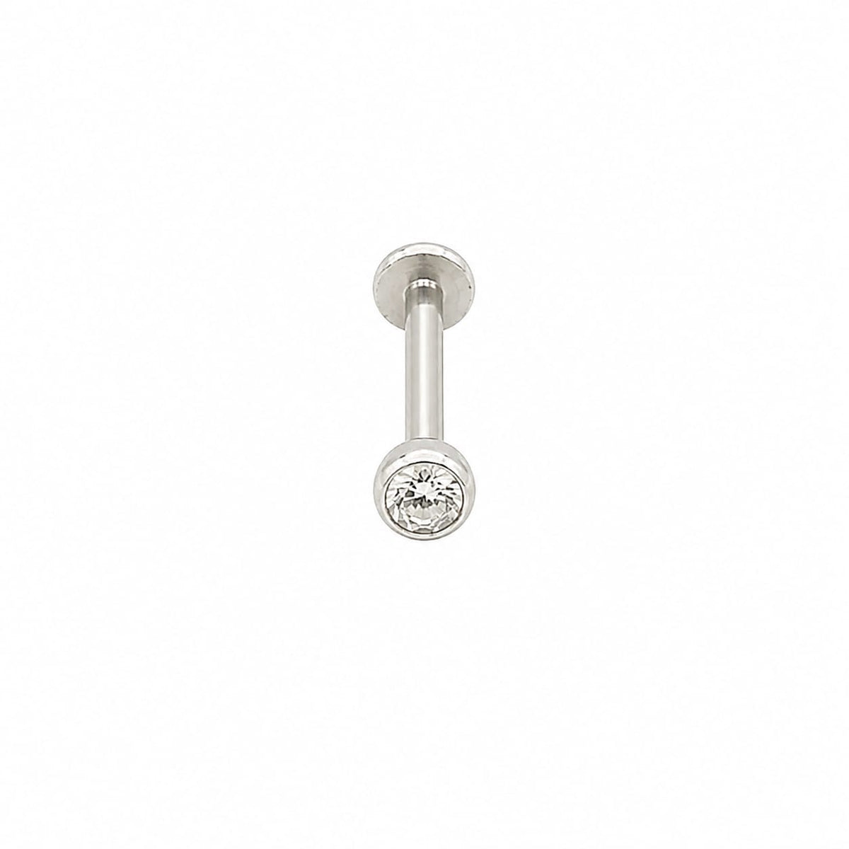 Silver Tone Round Crystal Nose Pin for Women & Girls(Set of 5)