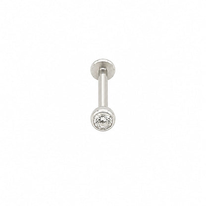Silver Tone Round Crystal Nose Pin for Women & Girls(Set of 5)