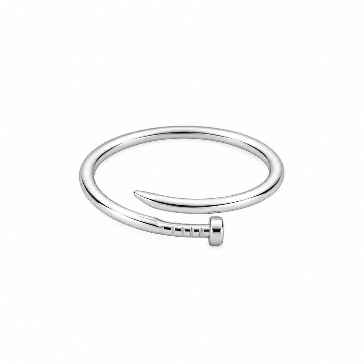 Silver Plated Baby Nail Design Ring
