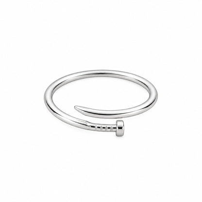 Silver Plated Baby Nail Design Ring