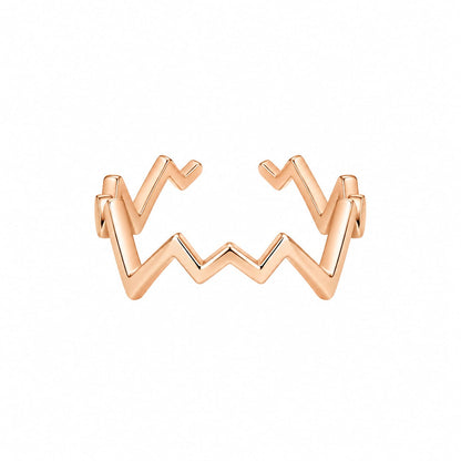 Rose Gold Plated ZigZag Pattern Ring