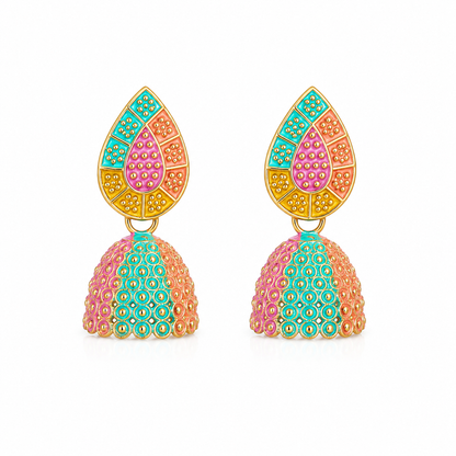 Multicolor Drop Shaped Earrings
