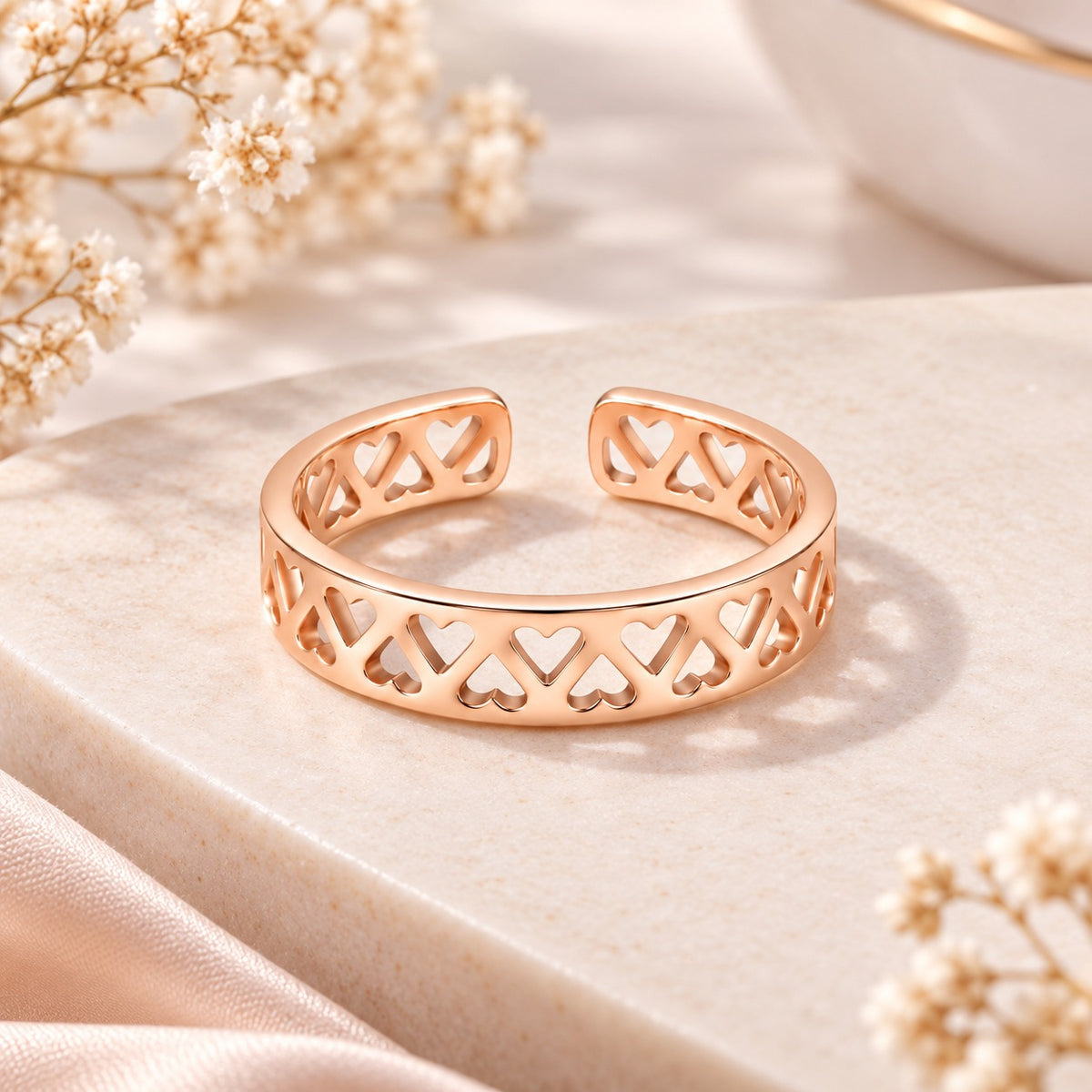 Rose Gold Plated Mini Heart Ring