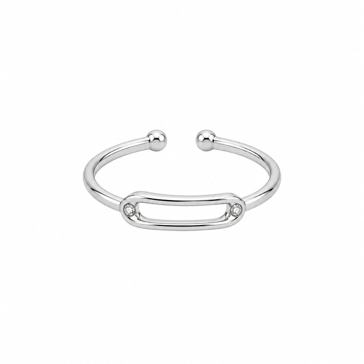 Silver Plated Baby Oval Design Ring