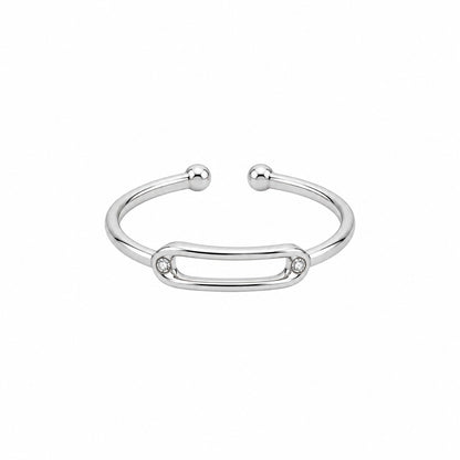 Silver Plated Baby Oval Design Ring