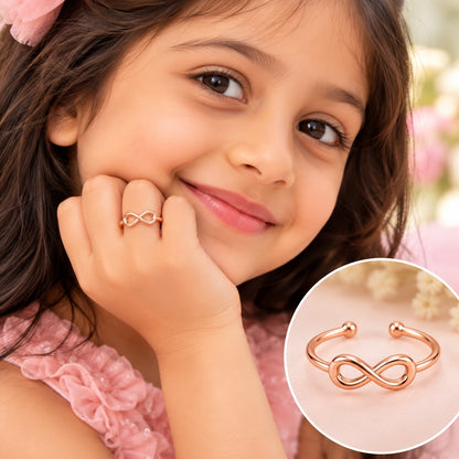 Rose Gold Plated Infinity Adjustable Ring