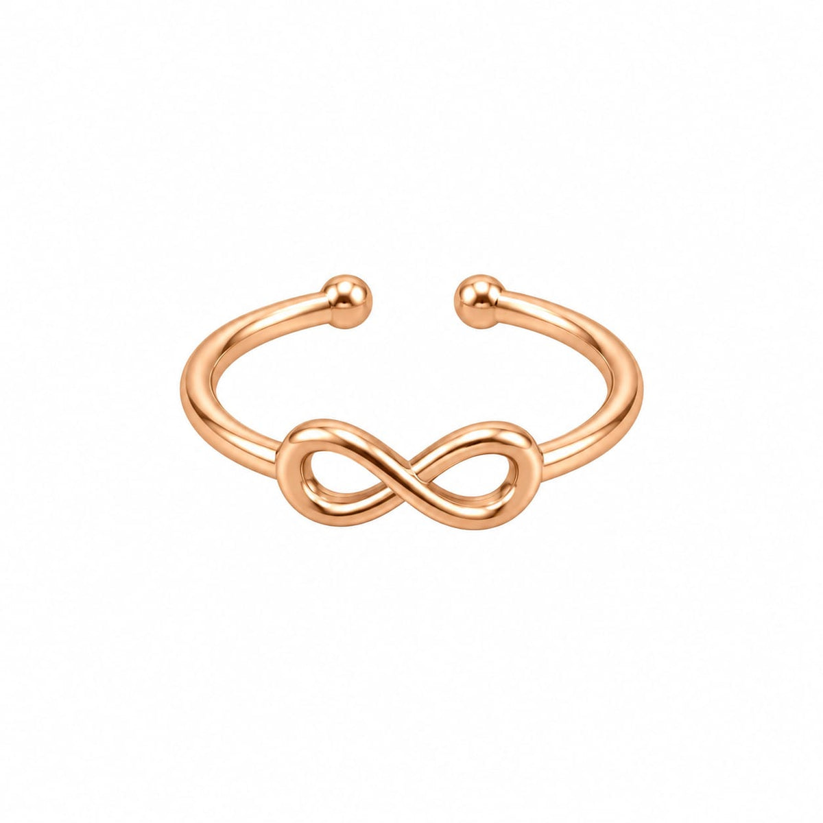 Rose Gold Plated Infinity Adjustable Ring