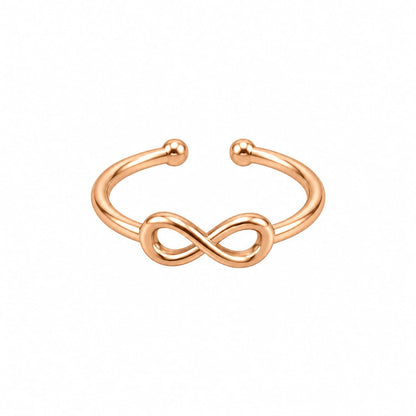 Rose Gold Plated Infinity Adjustable Ring