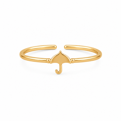 Gold Plated Umbrella Design Ring