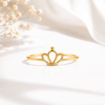 Gold Plated Crown Design Ring