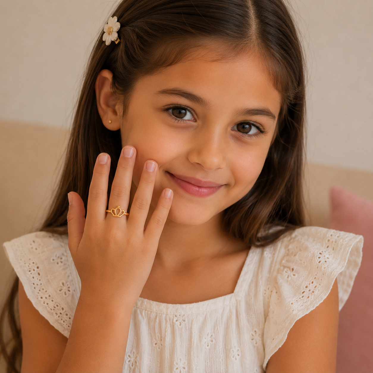 Gold Plated Crown Design Ring