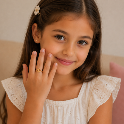 Gold Plated Crown Design Ring