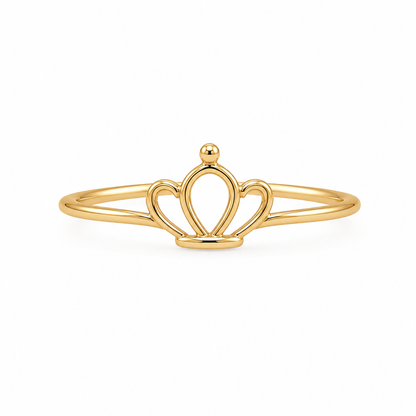 Gold Plated Crown Design Ring